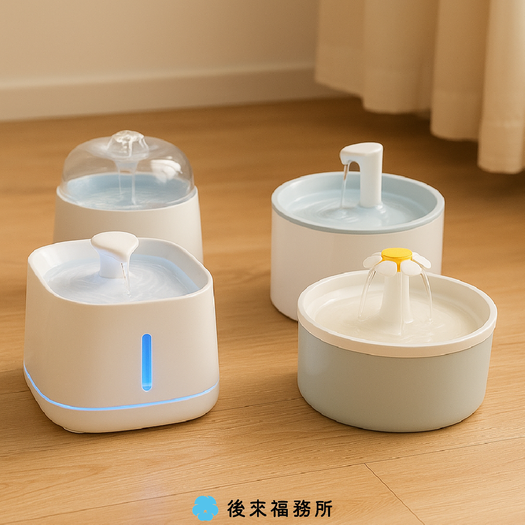 多款貓用流動飲水機示意圖